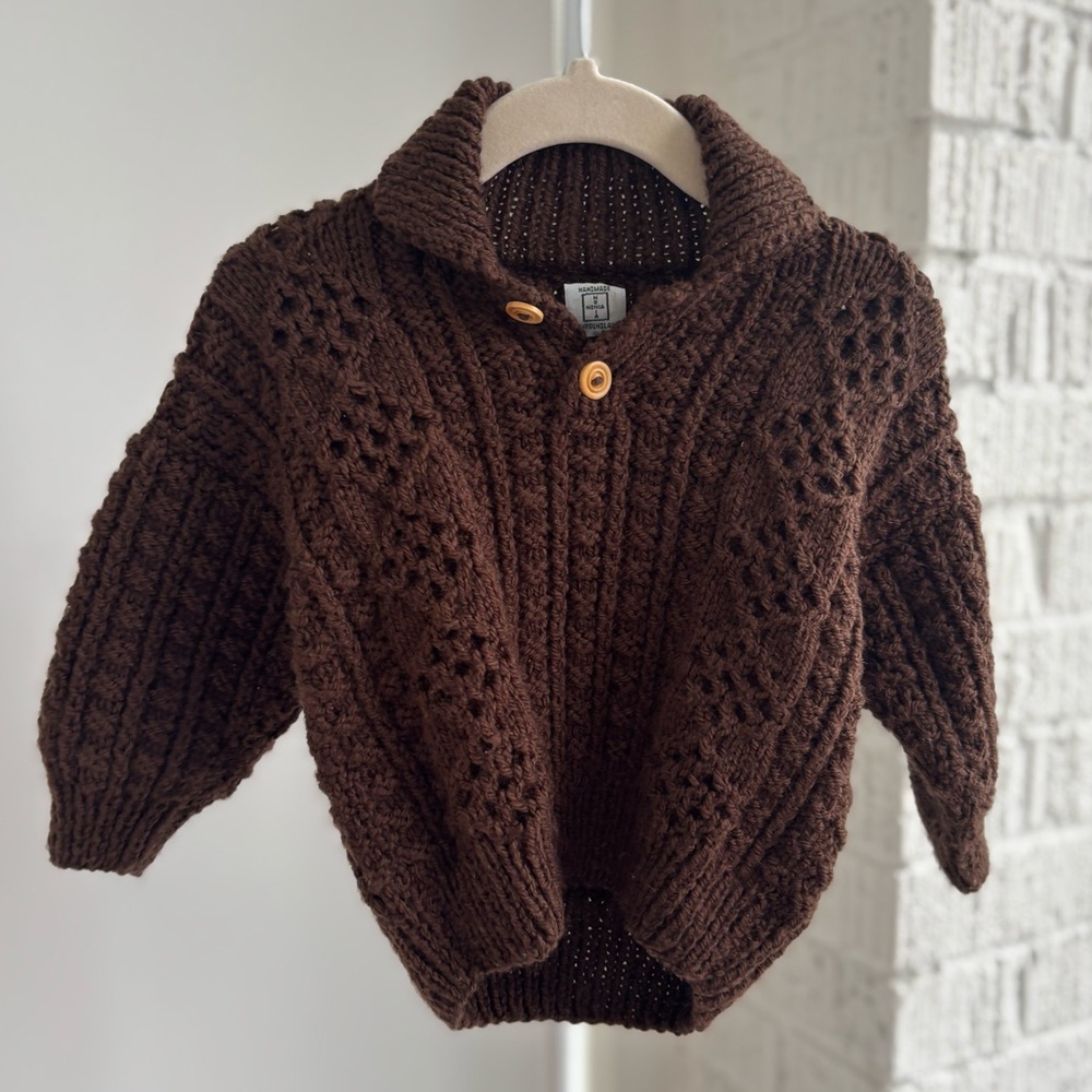 Nonia Newfoundland Hand Knit Wool Sweater | Baby 12–18M